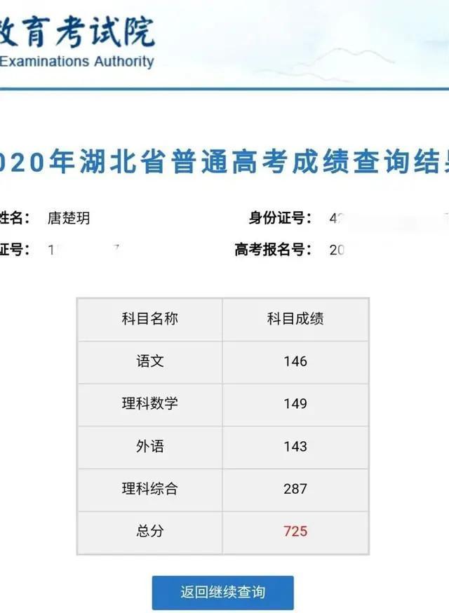 武漢學(xué)霸高考725分，這位湖北2020高考狀元到底有多強(qiáng)(圖2)