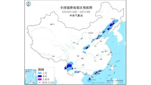 中央氣象臺繼續(xù)發(fā)布暴雨黃色預警：吉林 遼寧 云南 廣東局地有大暴雨